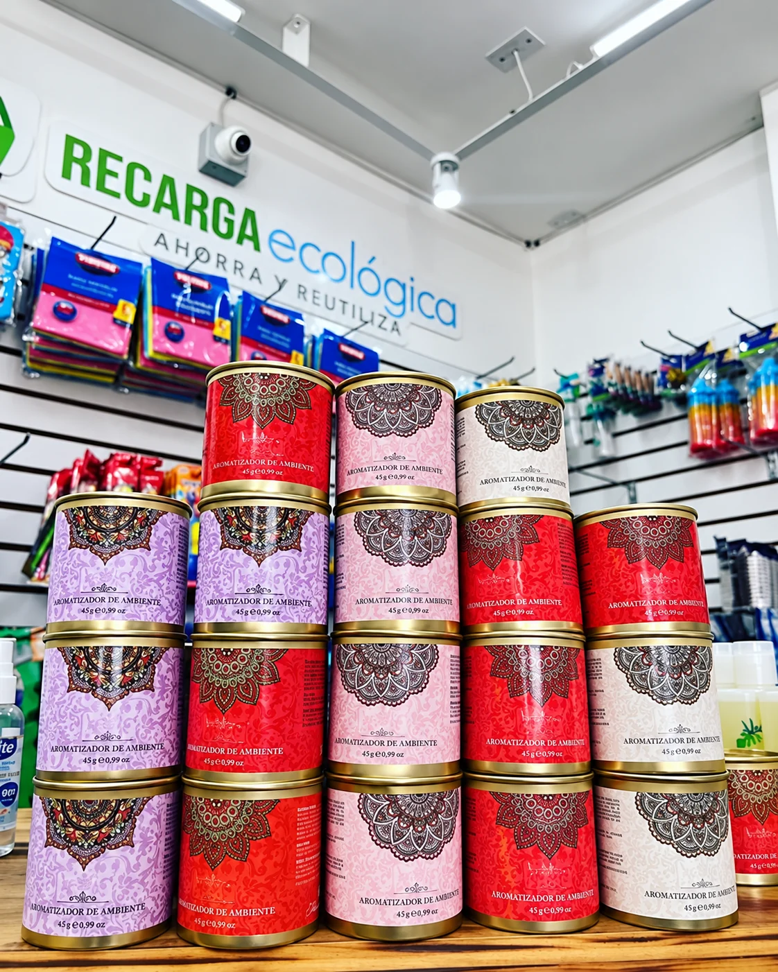 Aromatizantes exhibidos en Recarga Ecológica