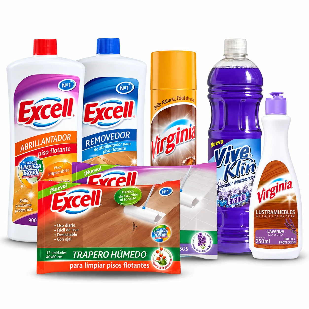 Productos de limpieza exhibidos por Recarga Ecológica